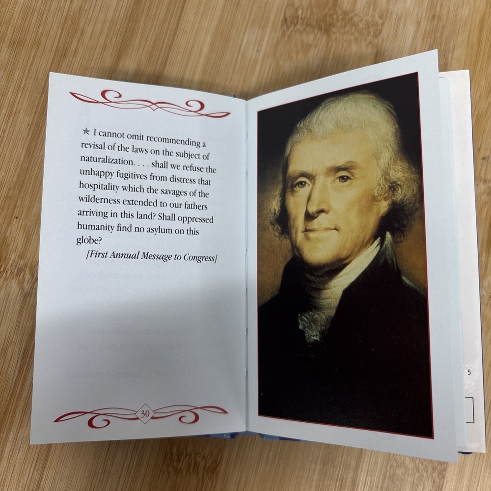 THOMAS JEFFERSON HIS WORDS AND VISION (MINI-Pocket BOOK) Hard  Cover 1998 - Picture 4 of 7